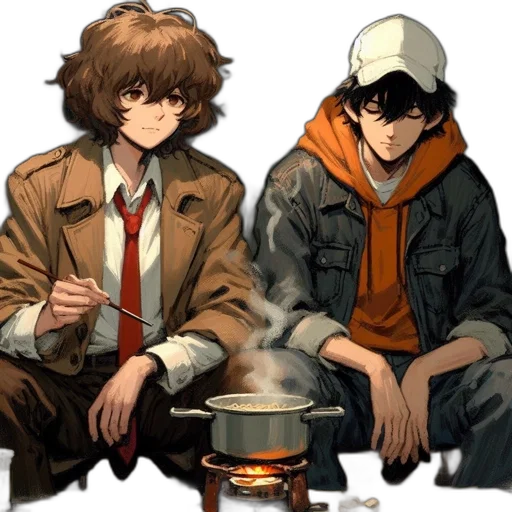 jacket, hat, concept art, anime transparent PNG cut-out