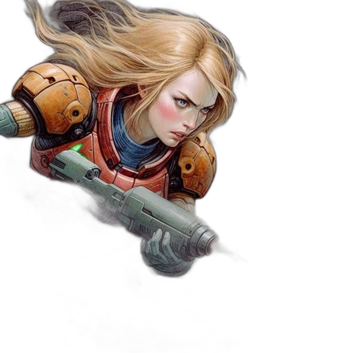 weapon, hair, sword, face transparent PNG cut-out
