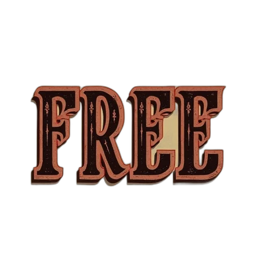 free, vintage, font, screenshot transparent PNG cut-out
