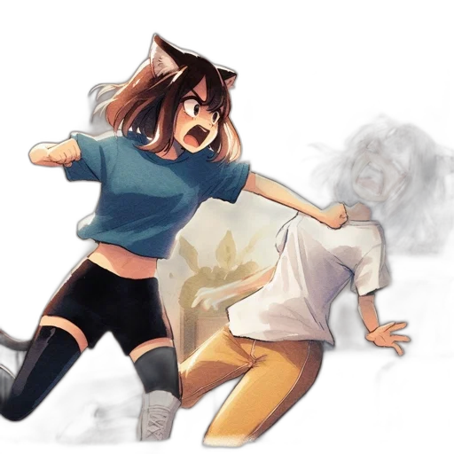 concept art, watercolor, anime, comic book art transparent PNG cut-out