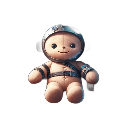 robot, staff, creature, 3d render transparent PNG cut-out