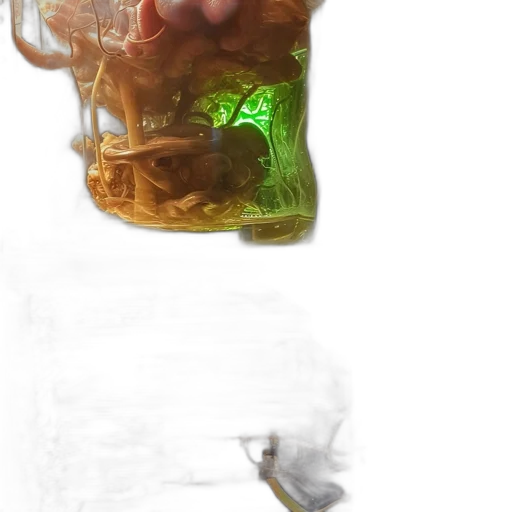 bottle, creature, mask, crown transparent PNG cut-out