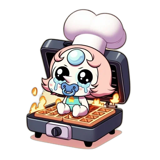 food, staff, robot, vaporwave transparent PNG cut-out