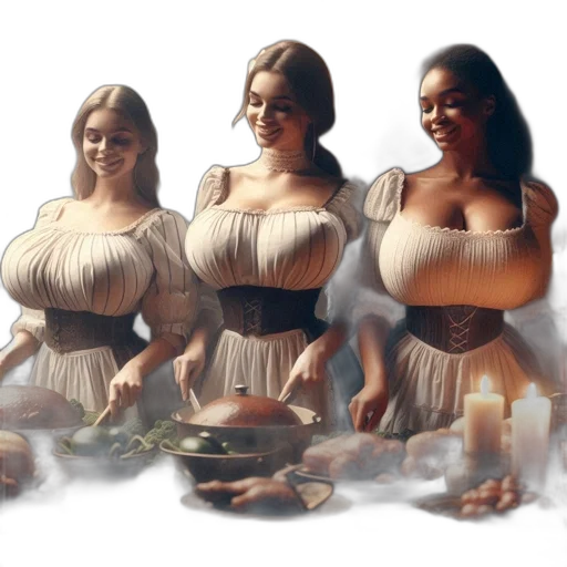 dress, food, concept art, 3d render transparent PNG cut-out