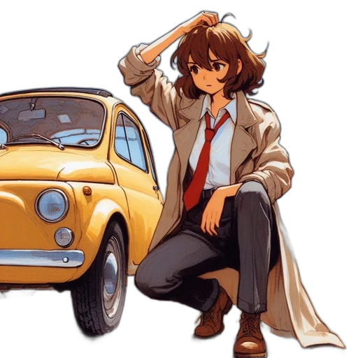 car, jacket, anime, concept art transparent PNG cut-out