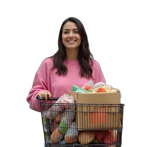 food, jacket, woman, pink transparent PNG cut-out