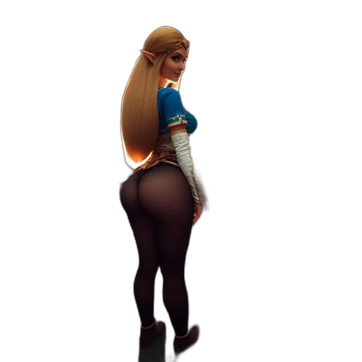 dress, staff, jacket, hair transparent PNG cut-out
