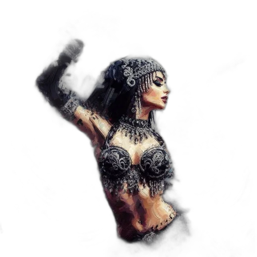 jewelry, dress, mask, fantasy art transparent PNG cut-out