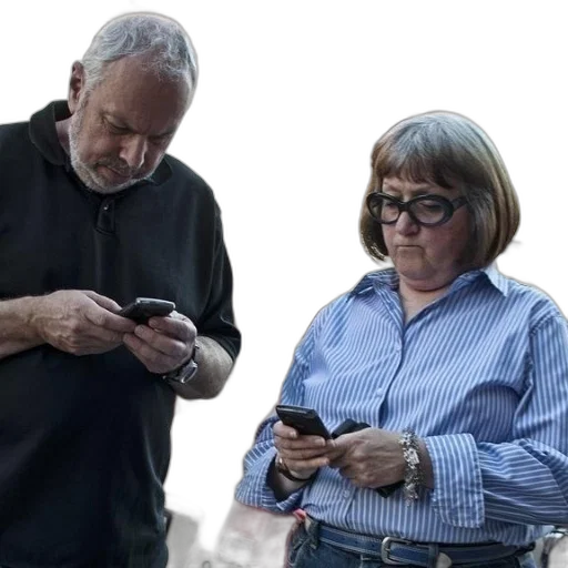 man, woman, looking, their transparent PNG cut-out