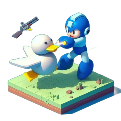 robot, weapon, pixel art, concept art transparent PNG cut-out
