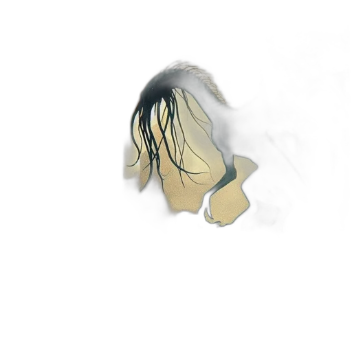 mask, hair, face, creature transparent PNG cut-out