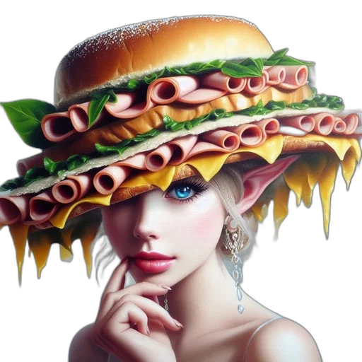 food, hat, crown, dress transparent PNG cut-out