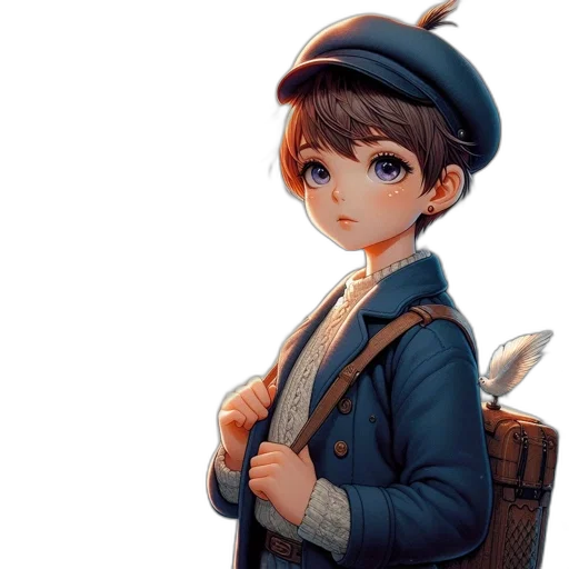 staff, hat, jacket, face transparent PNG cut-out