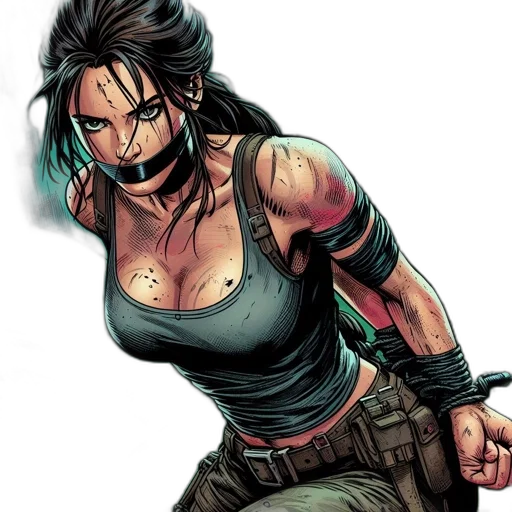 comic book art, concept art, cyberpunk, fantasy art transparent PNG cut-out