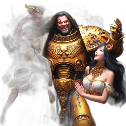 fantasy art, concept art, comic book art, 3d render transparent PNG cut-out
