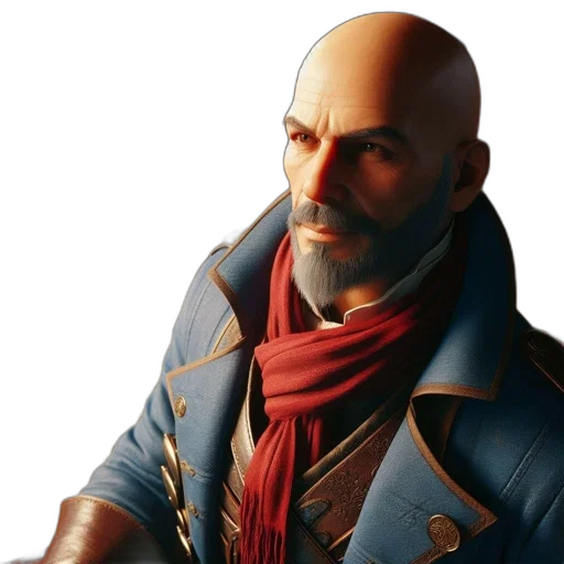 jacket, face, staff, concept art transparent PNG cut-out