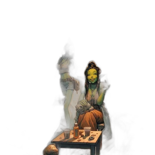 mask, creature, staff, robot transparent PNG cut-out