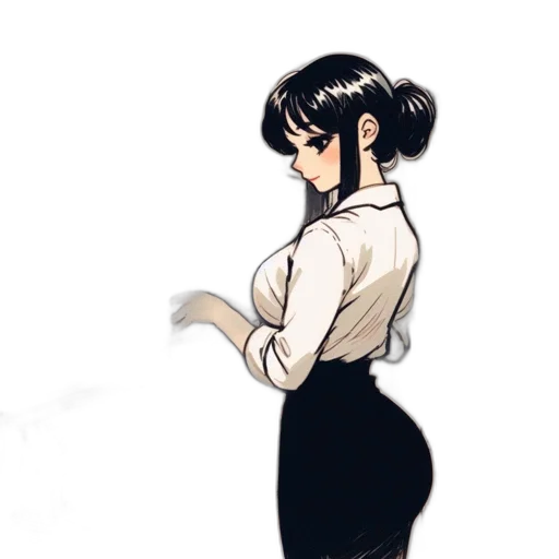 dress, staff, jacket, watercolor transparent PNG cut-out