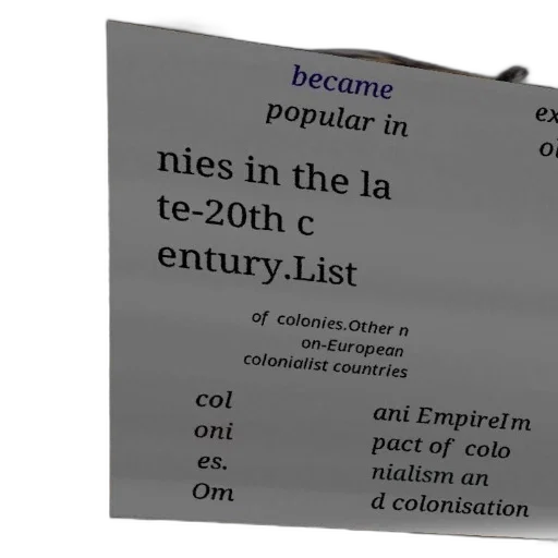 list, colonies, late-20th, century transparent PNG cut-out