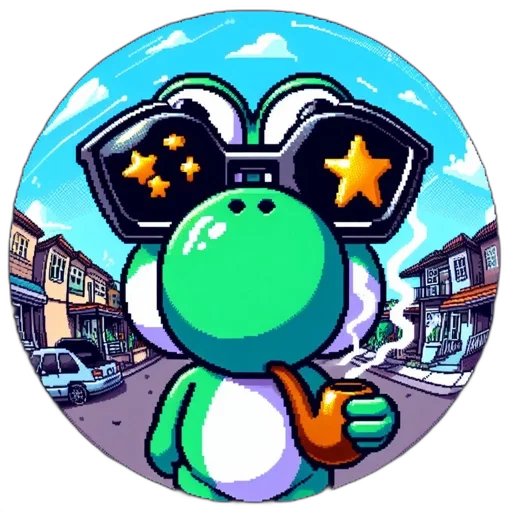 staff, dragon, robot, pixel art transparent PNG cut-out