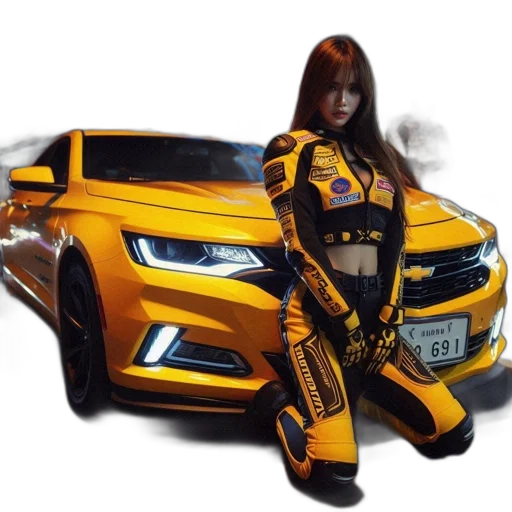 car, robot, 3d render, photorealistic transparent PNG cut-out