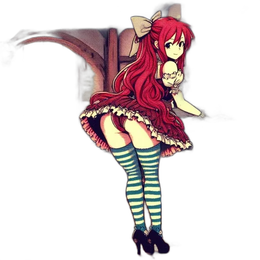 dragon, dress, creature, staff transparent PNG cut-out
