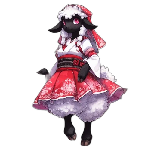 dress, animal, staff, mask transparent PNG cut-out