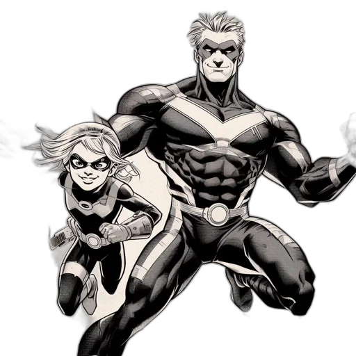 comic book art, concept art, cartoon, fantasy art transparent PNG cut-out