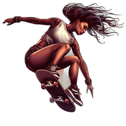 comic book art, concept art, fantasy art, cyberpunk transparent PNG cut-out