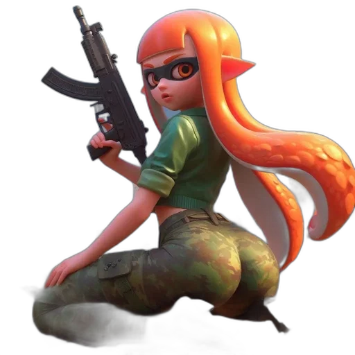 weapon, animal, staff, jacket transparent PNG cut-out