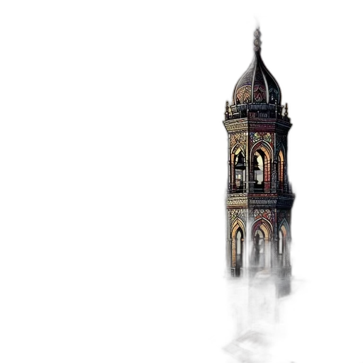 building, concept art, photorealistic, watercolor transparent PNG cut-out
