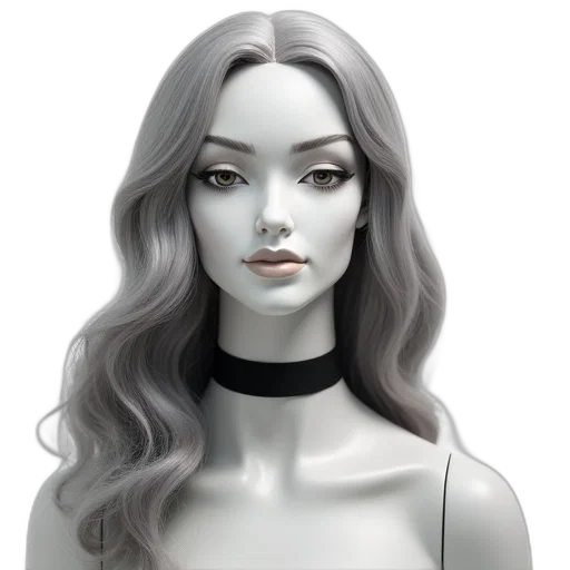 face, robot, jewelry, hair transparent PNG cut-out