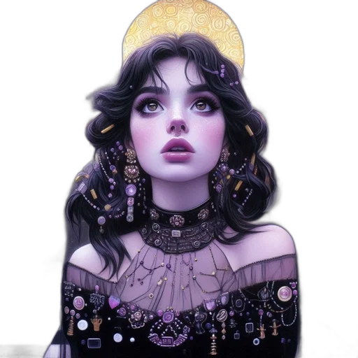 crown, jewelry, dress, fantasy art transparent PNG cut-out