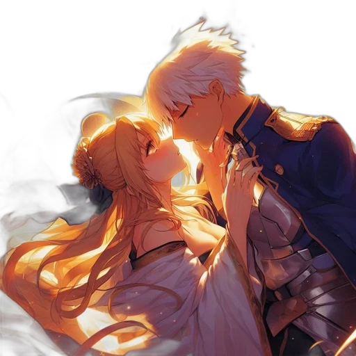 concept art, anime, fantasy art, watercolor transparent PNG cut-out