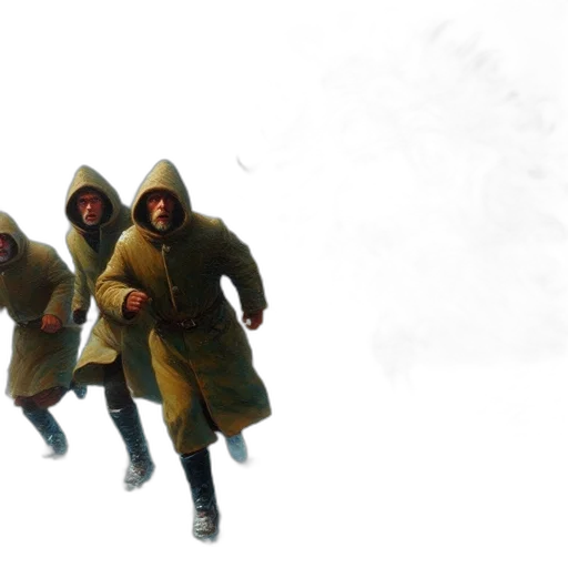 jacket, umbrella, staff, concept art transparent PNG cut-out