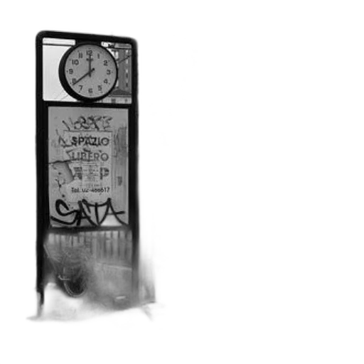 black, white, photo, clock transparent PNG cut-out