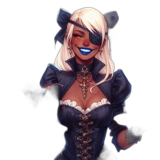 mask, dress, staff, fantasy art transparent PNG cut-out