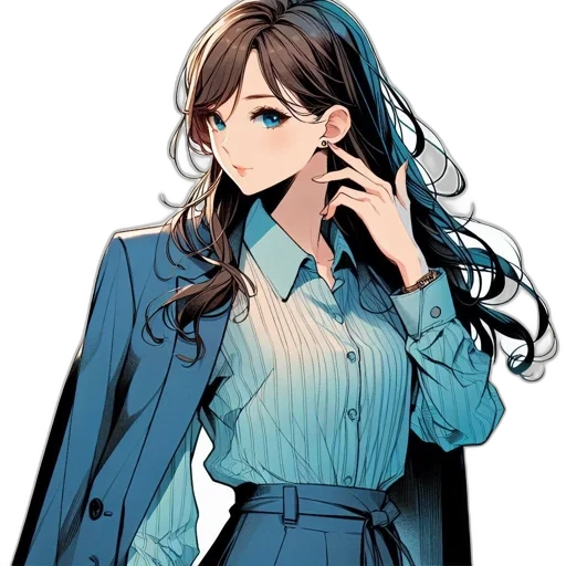 dress, staff, jacket, jewelry transparent PNG cut-out