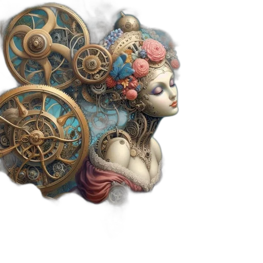 jewelry, crown, mask, fantasy art transparent PNG cut-out