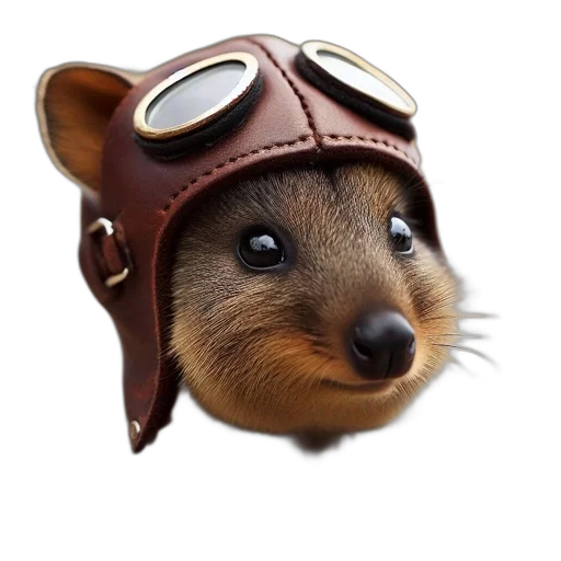 animal, hat, staff, creature transparent PNG cut-out