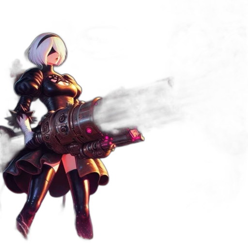 weapon, sword, staff, robot transparent PNG cut-out