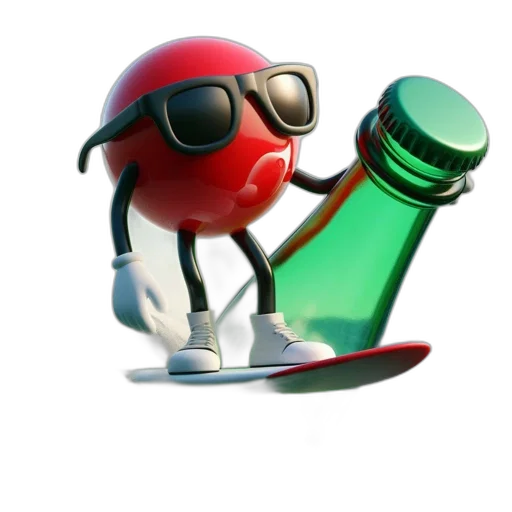 bottle, staff, weapon, 3d render transparent PNG cut-out