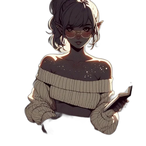 dress, staff, creature, face transparent PNG cut-out