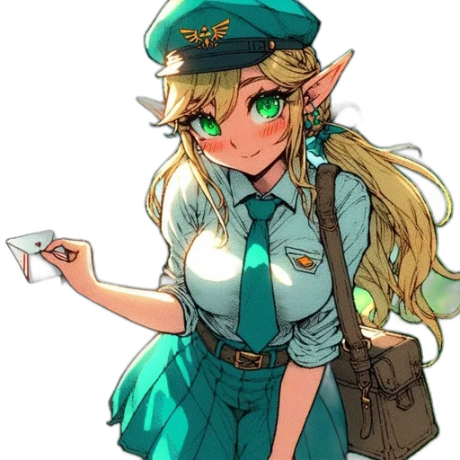 staff, weapon, hat, dress transparent PNG cut-out