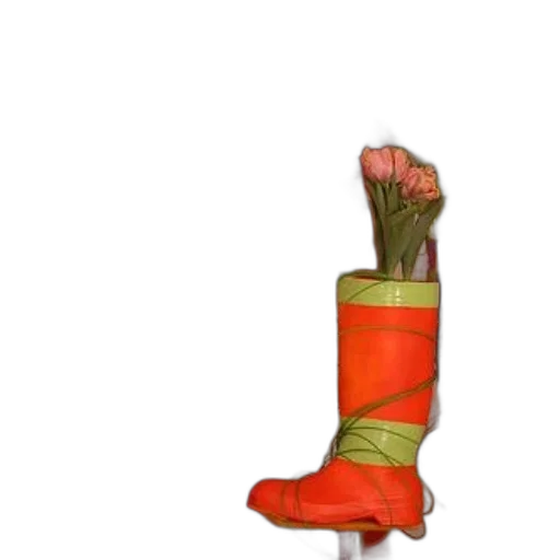 shoes, flower, staff, weapon transparent PNG cut-out