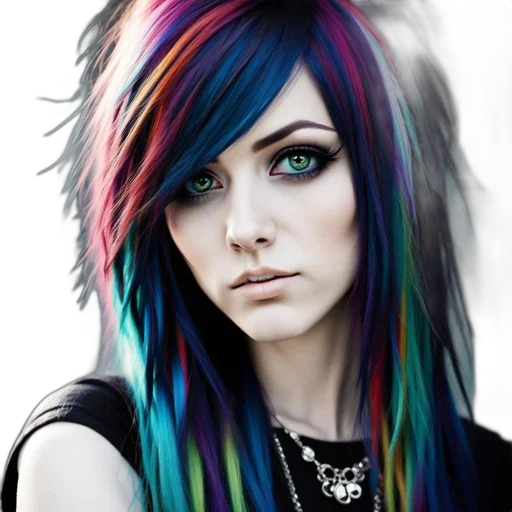 hair, jewelry, face, photorealistic transparent PNG cut-out