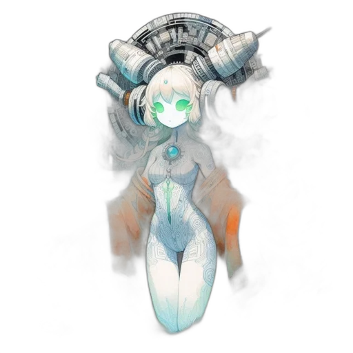 robot, mask, dress, staff transparent PNG cut-out