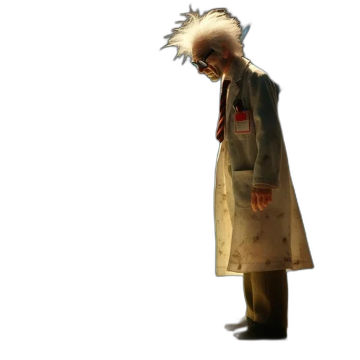 jacket, staff, hat, creature transparent PNG cut-out