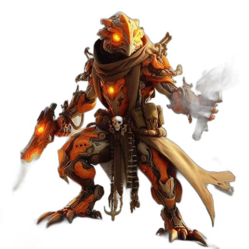 robot, dragon, weapon, staff transparent PNG cut-out