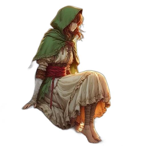 dress, staff, mask, hat transparent PNG cut-out